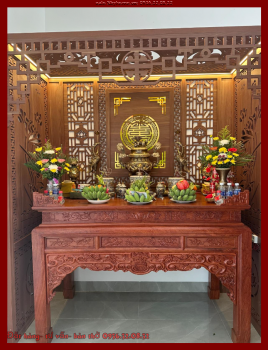 Bàn thờ gỗ hương đá tự nhiên